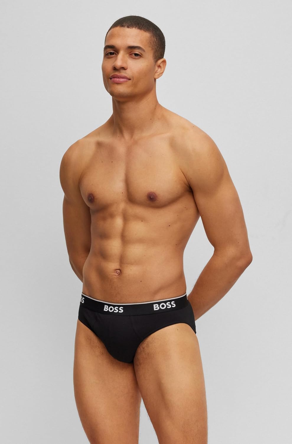 BOSS Mens 3-Pack Bold Logo Hipster Briefs - Image 3