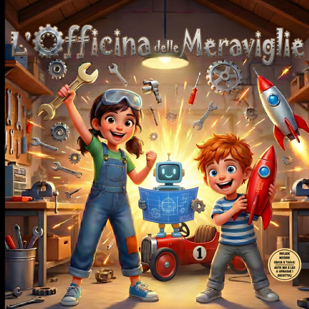 L'OFFICINA DELLE MERAVIGLIE: Un'avventura magica per piccoli inventori dai 4 agli 8 anni con giochi Cerca e Trova
