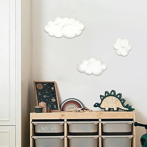 Miniatura 3 de Juego de calcomanías de pared de nubes de acuarela, calcomanías de pared para guardería, habitación de bebé, sala de juegos, dormitorio, calcomanías