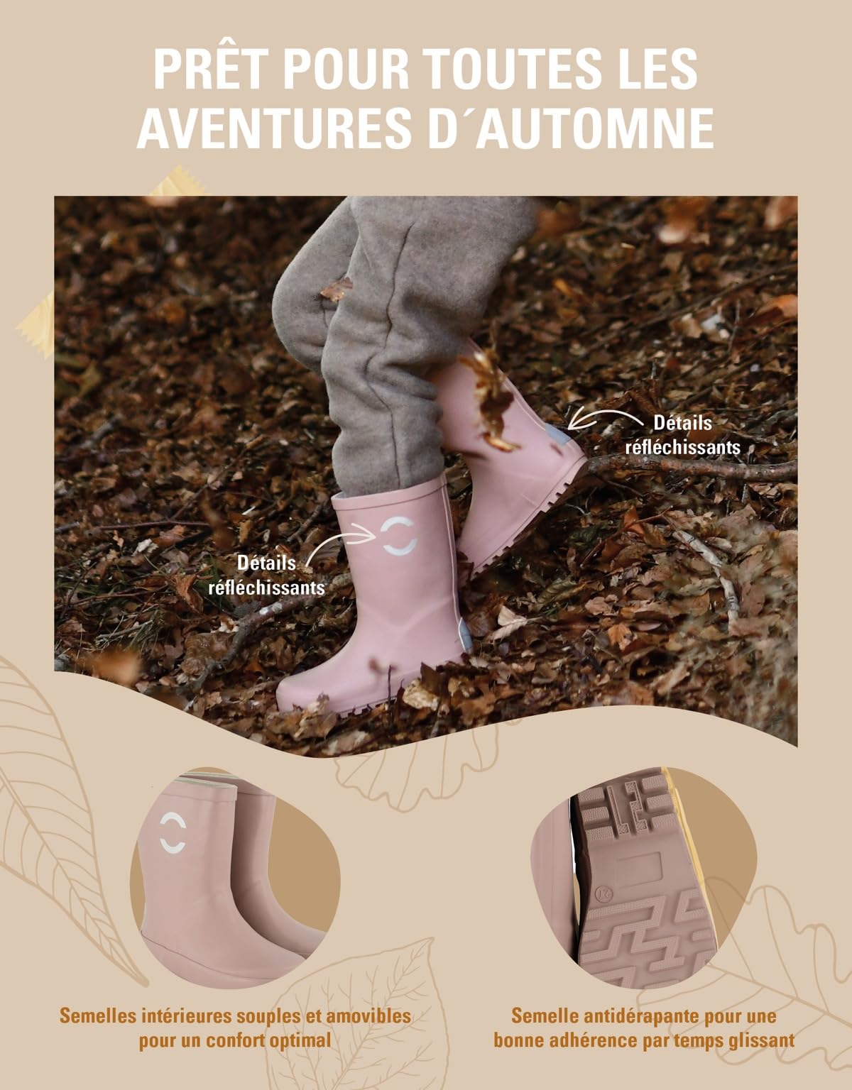 Mikk-line Bottes en caoutchouc enfants | de pluie doublées pour | imperméables | Chaussures et