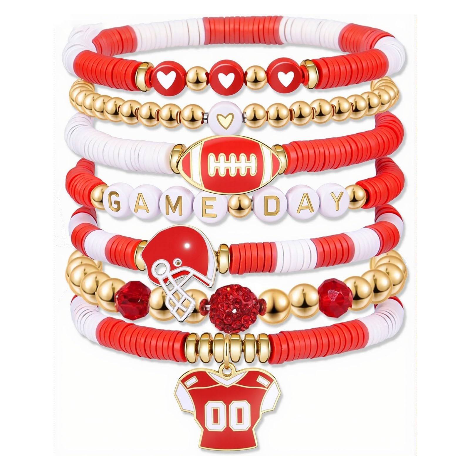 Pulseras de fútbol para el día del partido y eventos deportivos 7