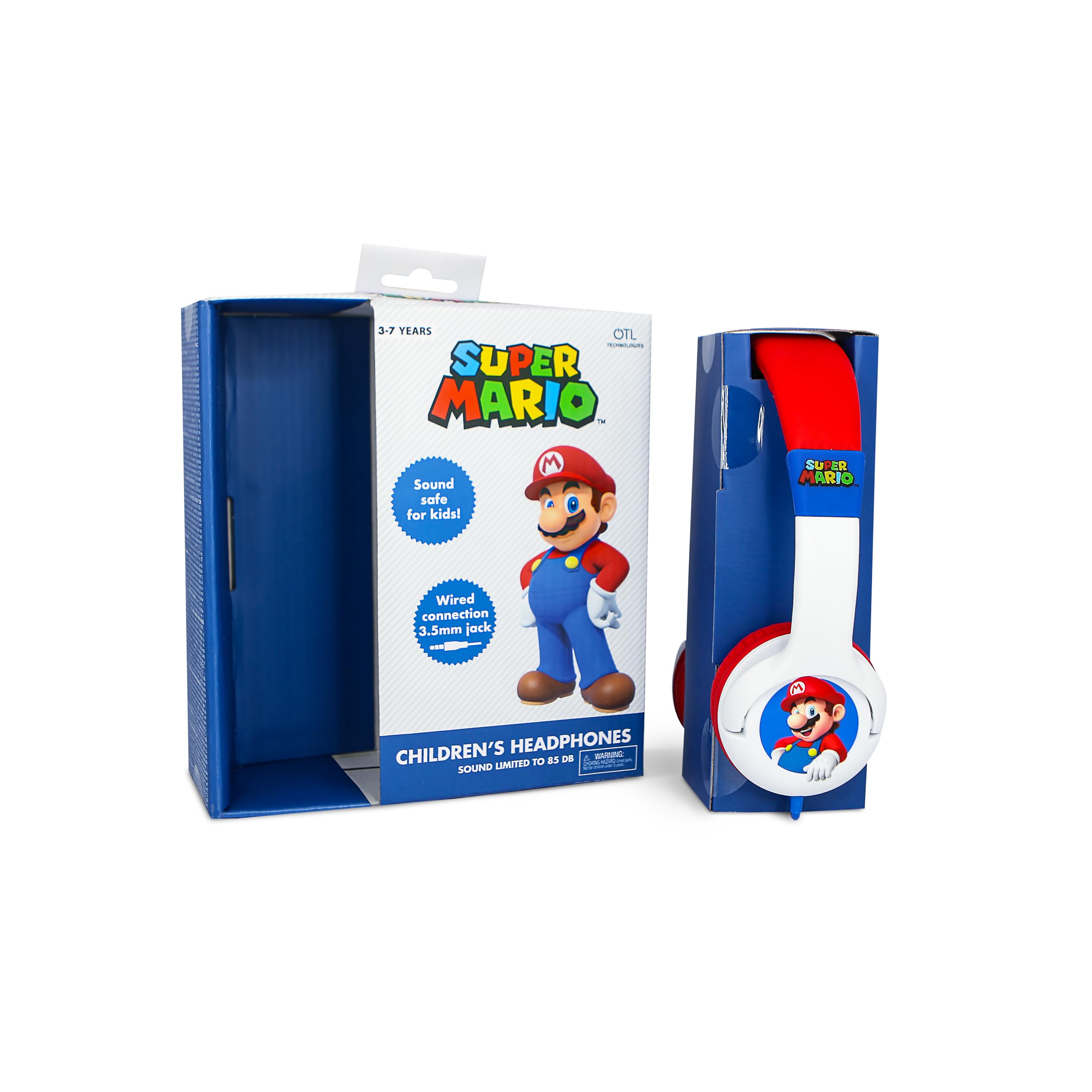 OTL Technologies SM1107 Super Mario Kids Wired Headphones in White