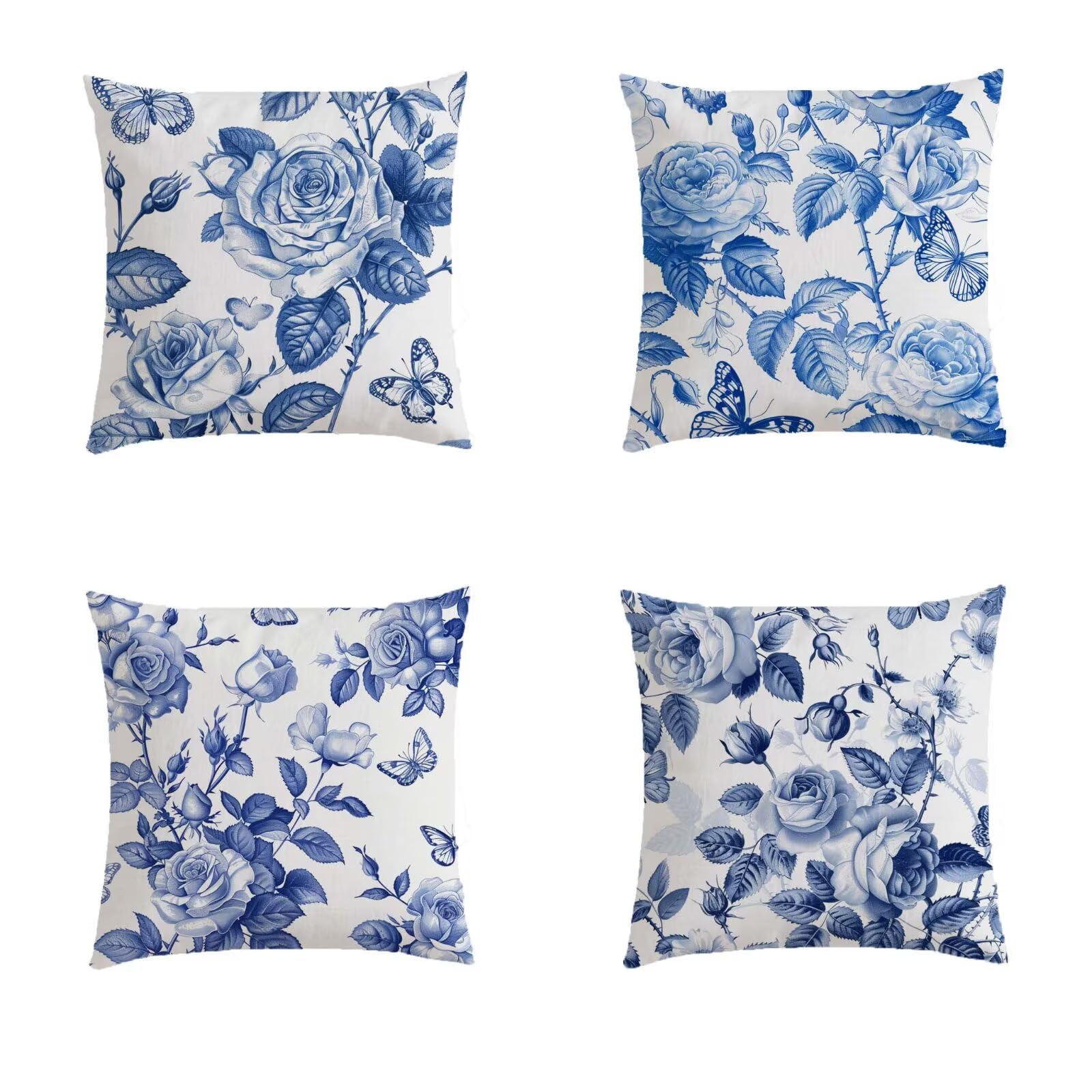 Housse de coussin effet lin de qualité supérieure bleu marine pour banc de jardin