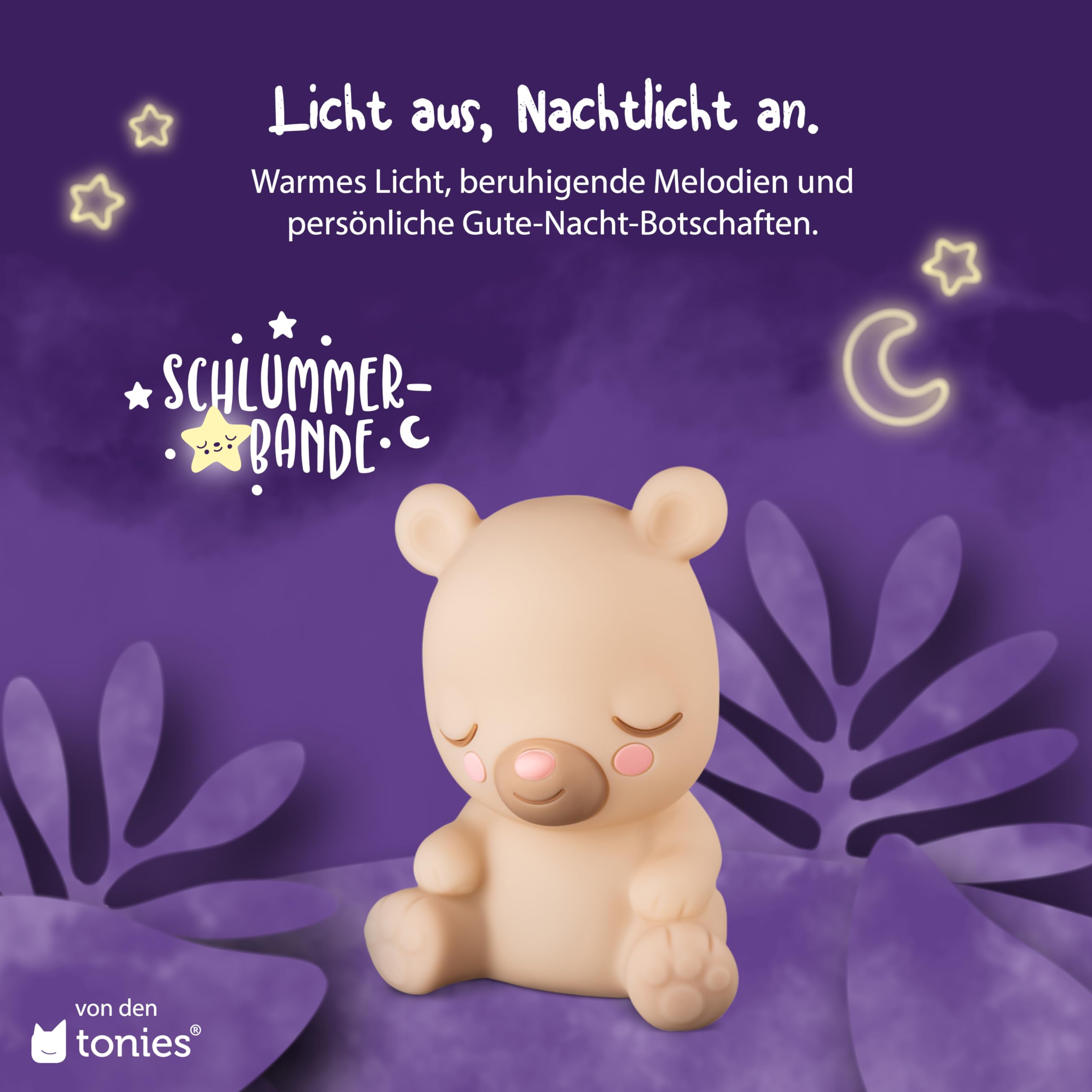 tonies Hearing Figures for Toniebox, Night Light Snooze Bear, Music Soothing Sounds + Creative Own Recordings - Image 2