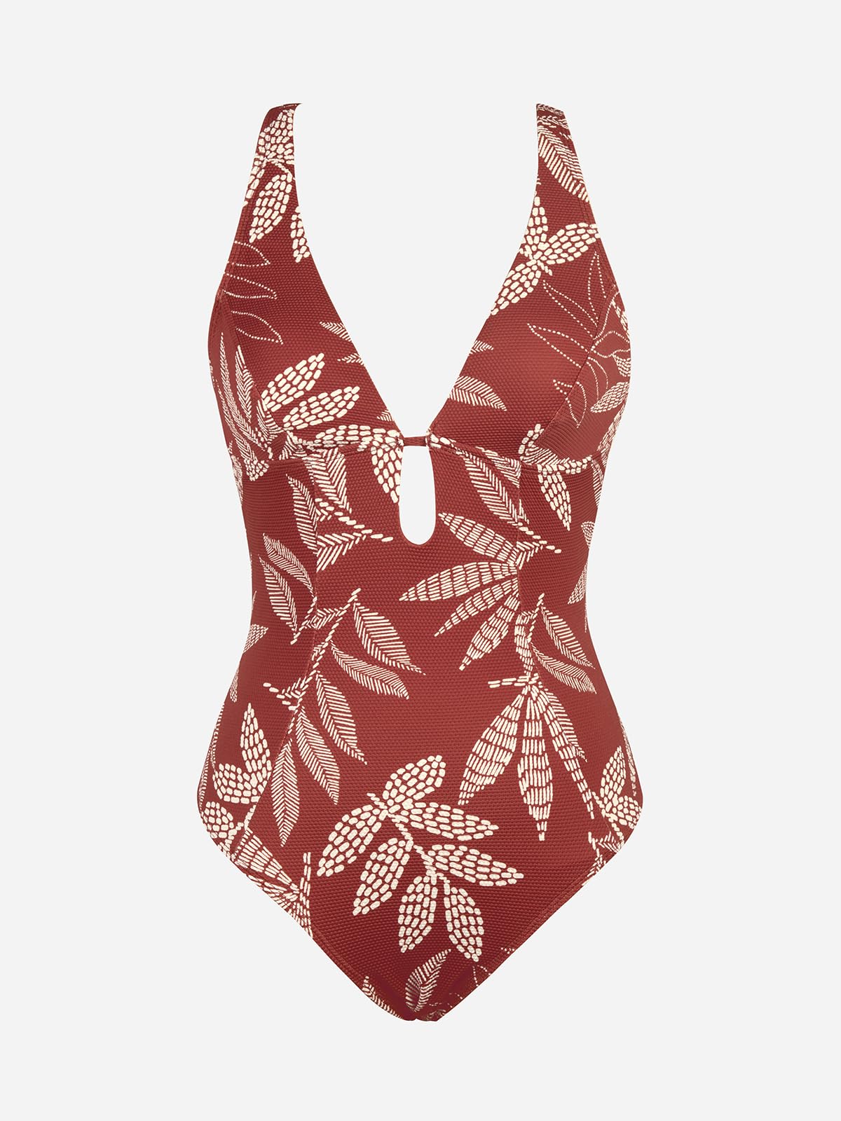 CUPSHE Maillot de bain une pièce pour femme avec col en V profond et découpe en O