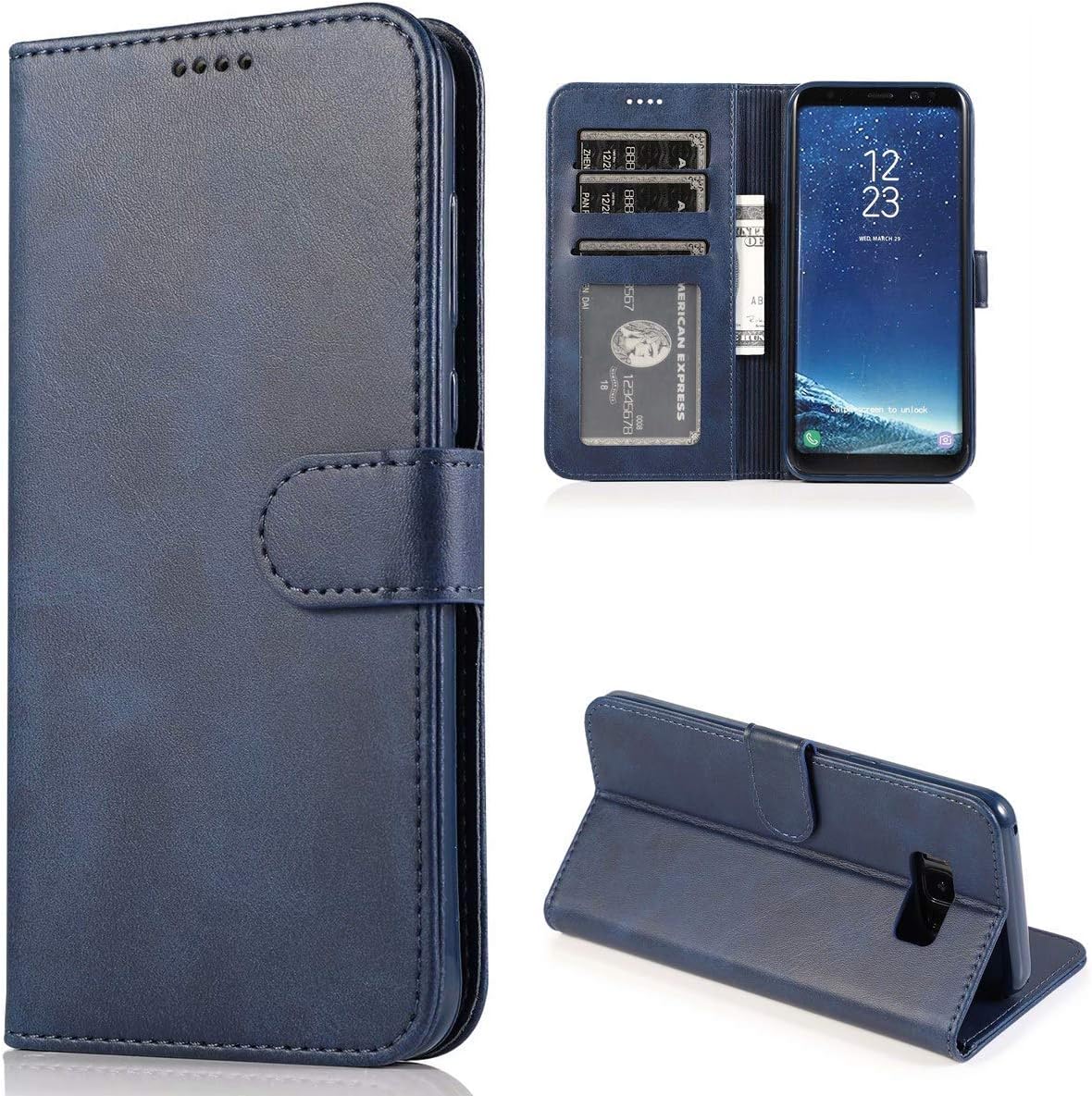 Leather Case for Samsung Galaxy S8 Dark Blue