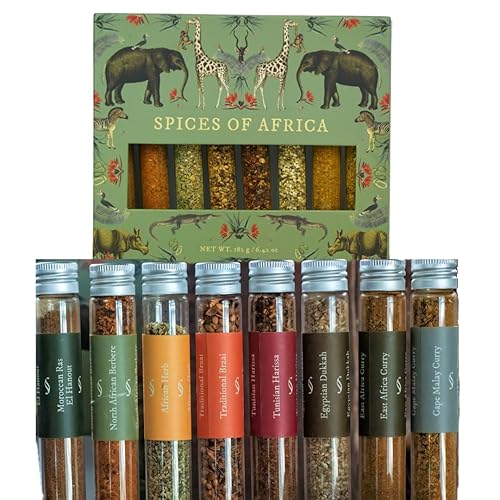 eat.art Spices of Africa Blend Collection, paquete de 8  Sampler Spice Gift Set