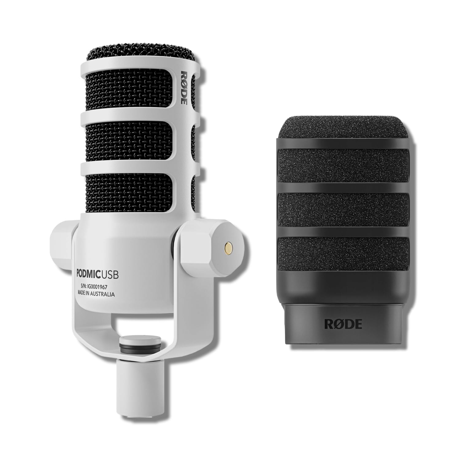 Amazon.com: Rode PodMic USB Dynamic Broadcast Microphone (White