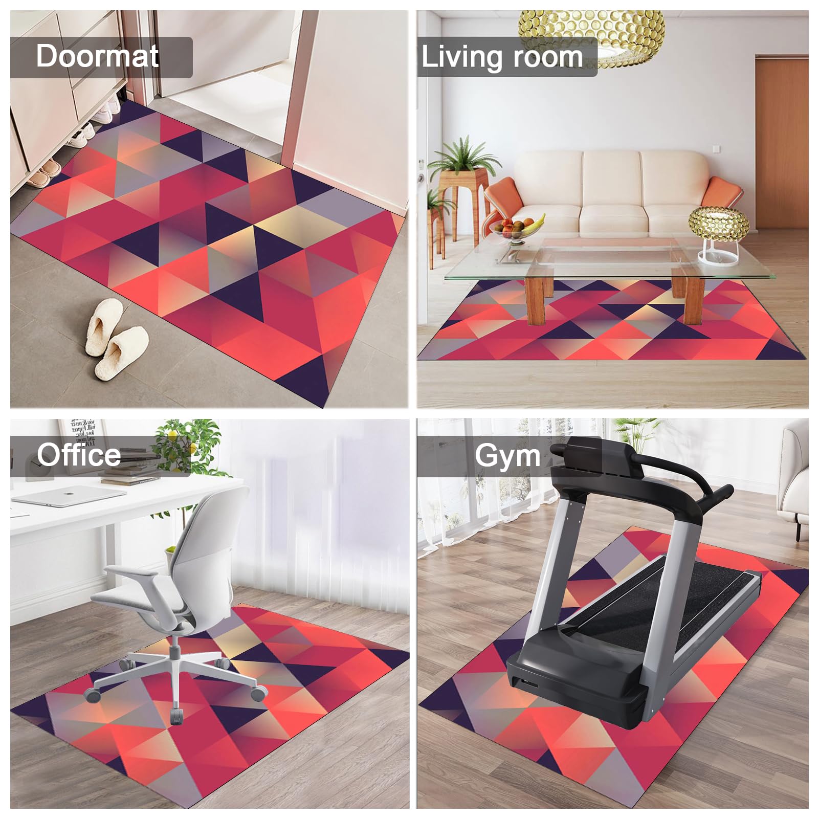 Tappeto Per Sedia KLIM - 120 Cm Diametro | Protezione Pavimento Con Base Antiscivolo | Per Ufficio, Casa O Gaming - Foto 4