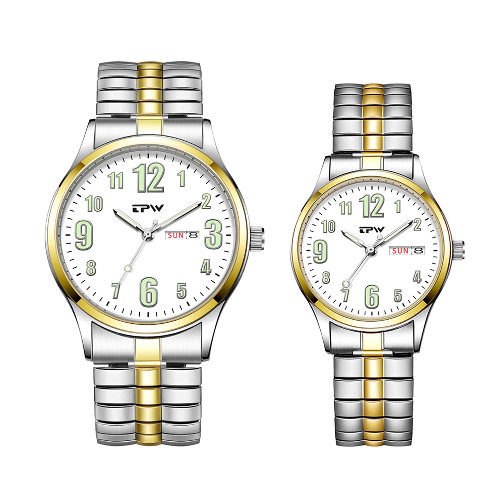 JewelryWe Reloj Correa Elástica Mujer: Reloj de Pulsera Cuarzo Analógico Clásico Retro Forma Tonel Escala de Números Romanos Claro y Fácil de Leer - para Regalos