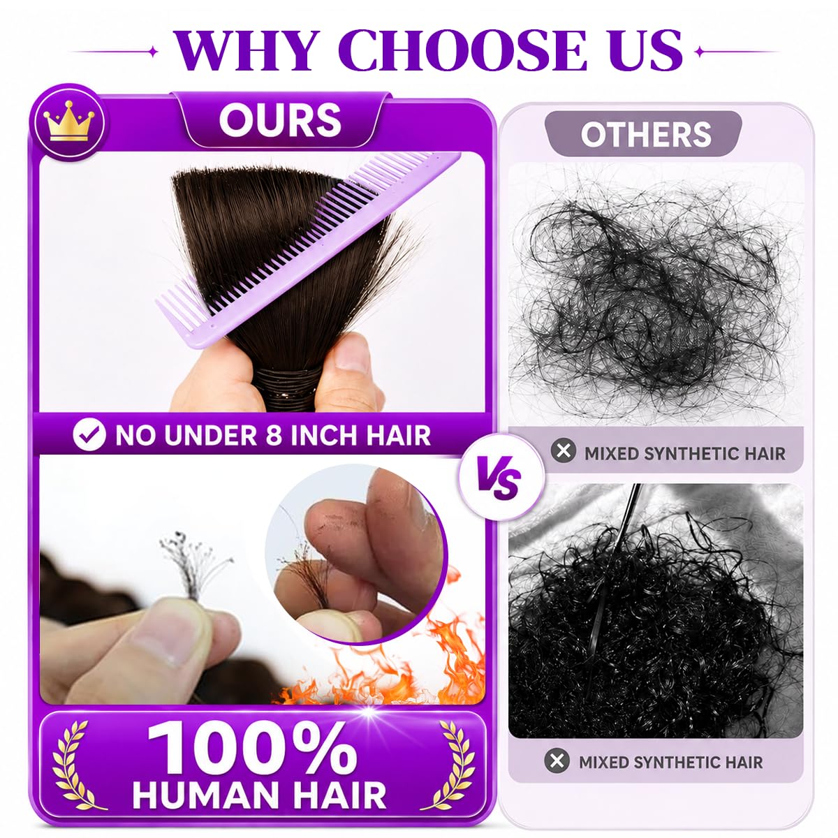 Smabuity Boho Human Hair for Braiding, Deep Wave Bulk Human Hair for Knotless Braids, Wet and Wavy Curly Braiding Hair No Weft, Natural Brown #4, 14 Inch