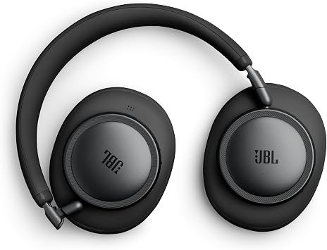 JBL Live 780NC - Wireless Over-Ear True Adaptive Noise Cancelling Headphones, JBL Signature Sound with Hi-Res Audio, 2-mic Perfect Calls 2.0 with AI-Trained Algorithm, Personi-Fi 3.0 (Black)