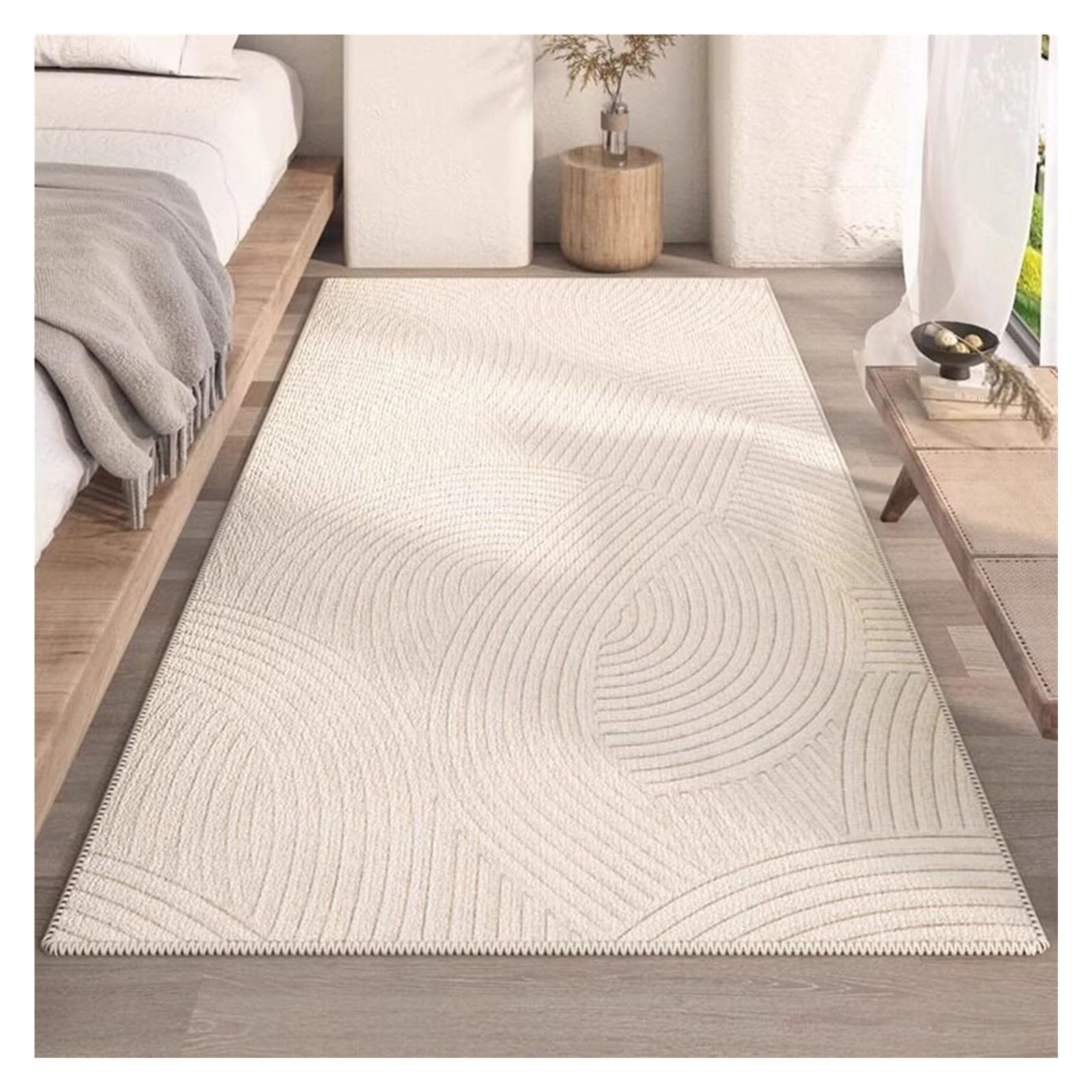 Tapis salon moelleux antidérapant doux 100x200cm pour éviter les glissades