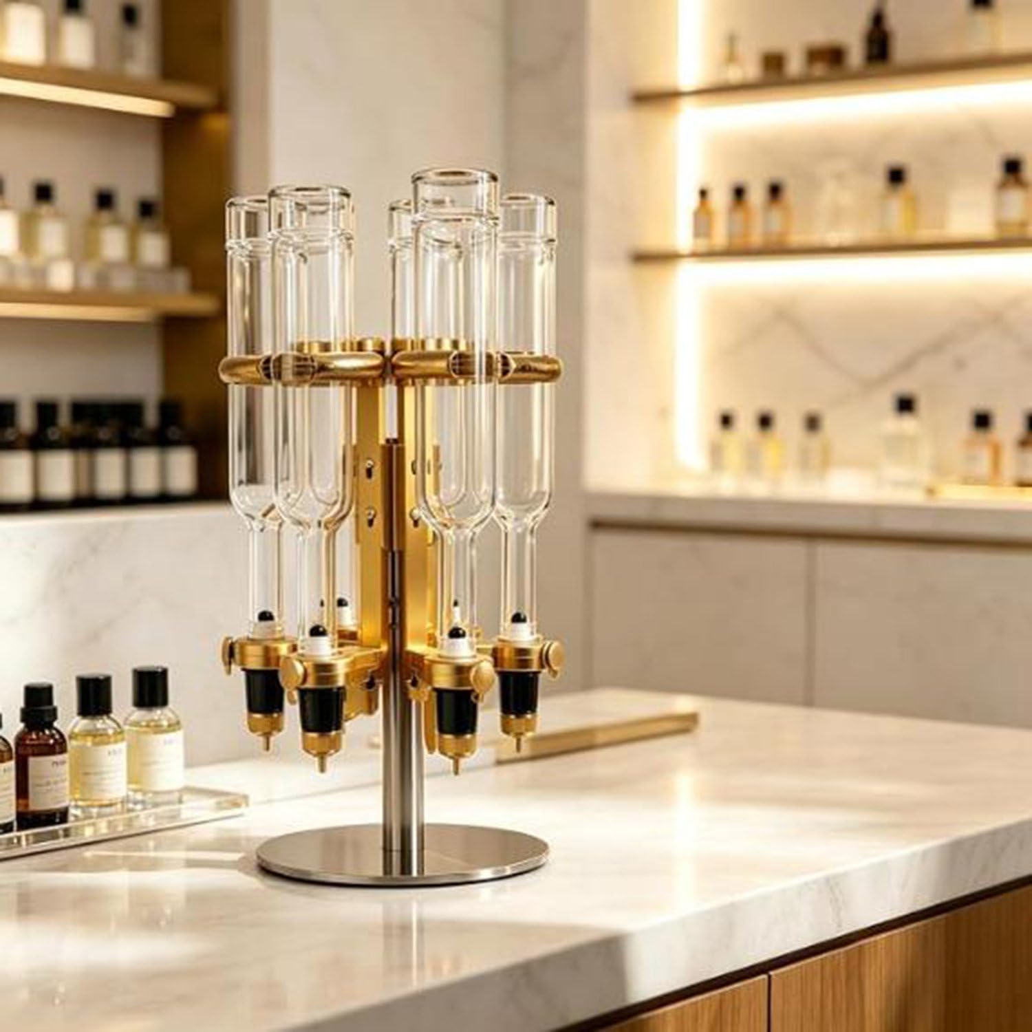 Llenador Manual Portátil, Dispensador Perfume Precisión Sobremesa 6heads