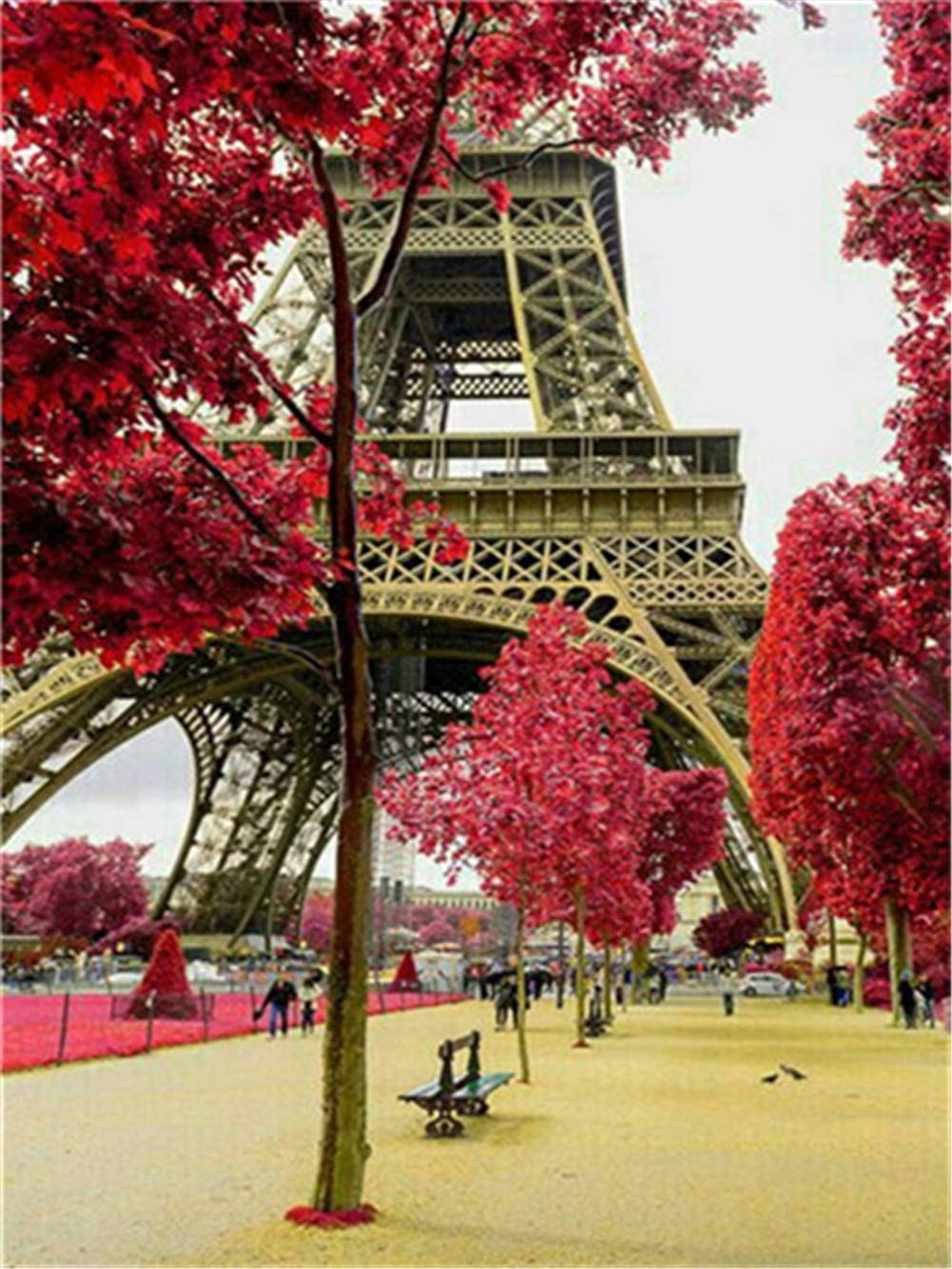 Broderie diamant toile haute définition kit complet tour paysage sans strass manquants