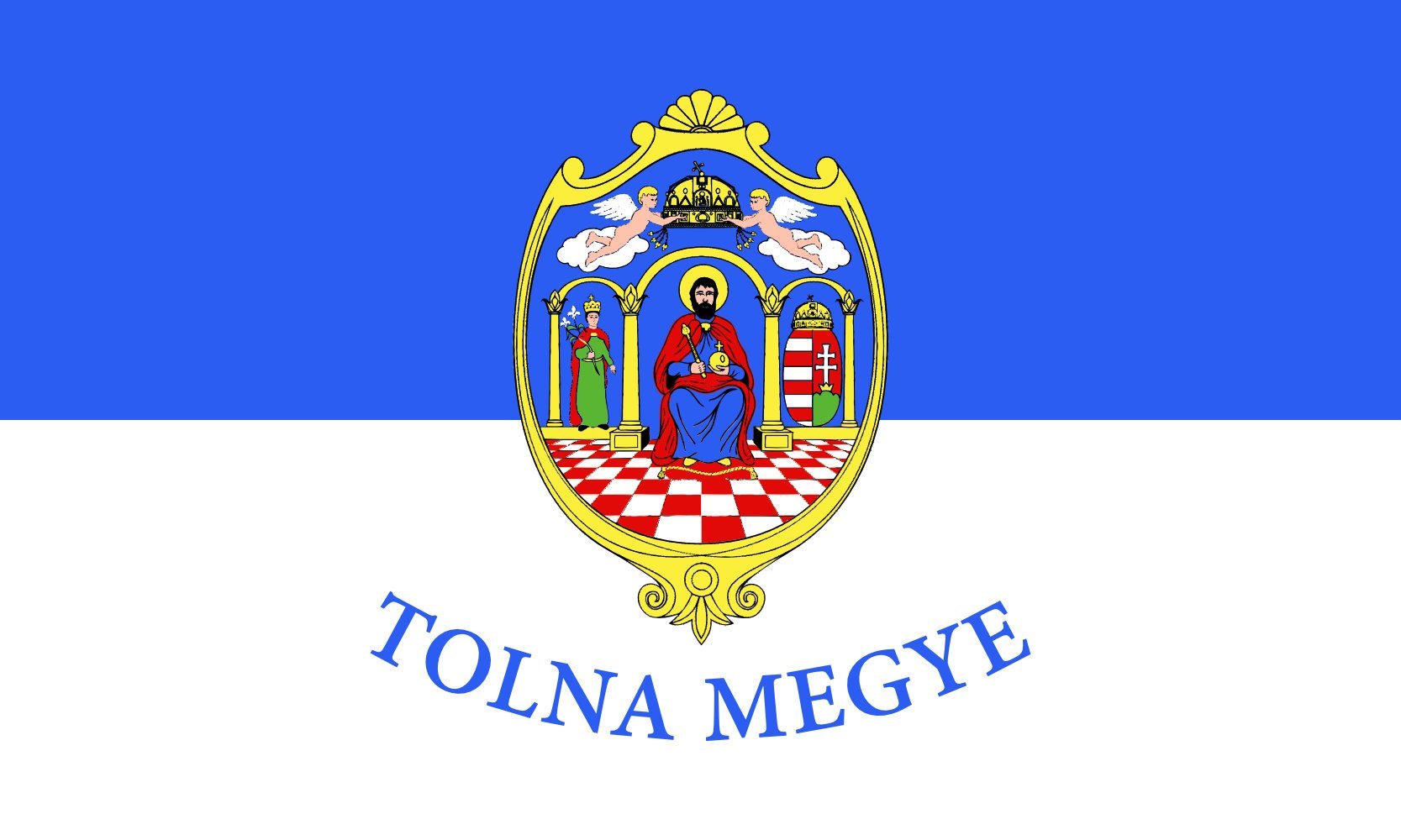 Drapeau Tolna-megye grand format pour mât horizontal
