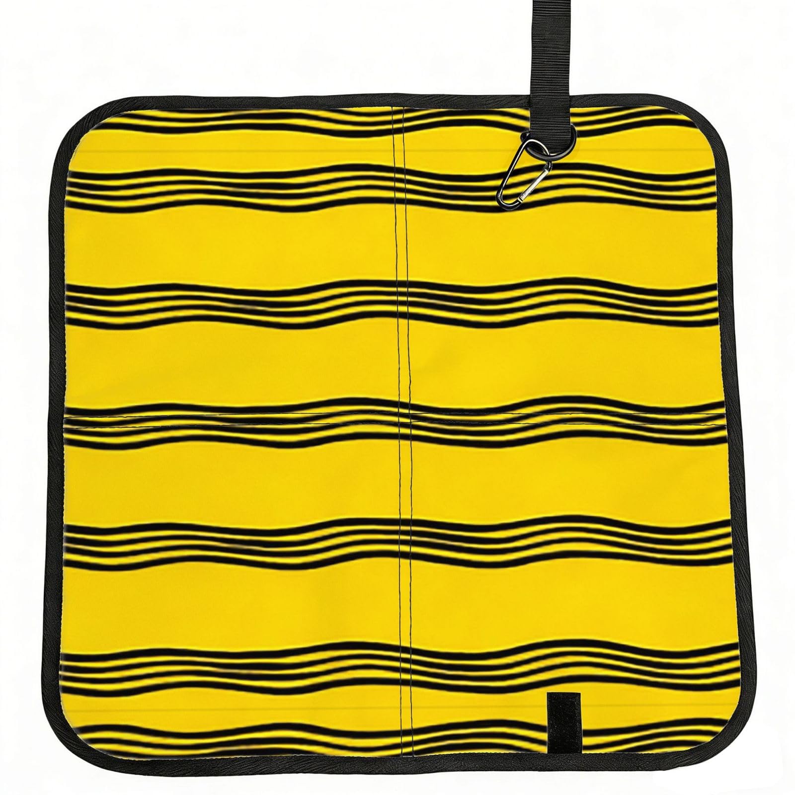 DUYIOKH Golden Ripple Print Foldable Portable Seat Cushion for World Cup Games, Camping and Outdoor Activities
