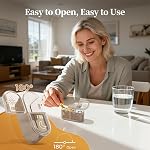 Betife AM PM Pill Organizer 7 Day, Weekly Pill Organizer 2 Times a Day, Daily Pill Box AM PM, Portable Travel Medicine Case, Day and Night Pill Container for Medication, Vitamin or Supplement(Brown)