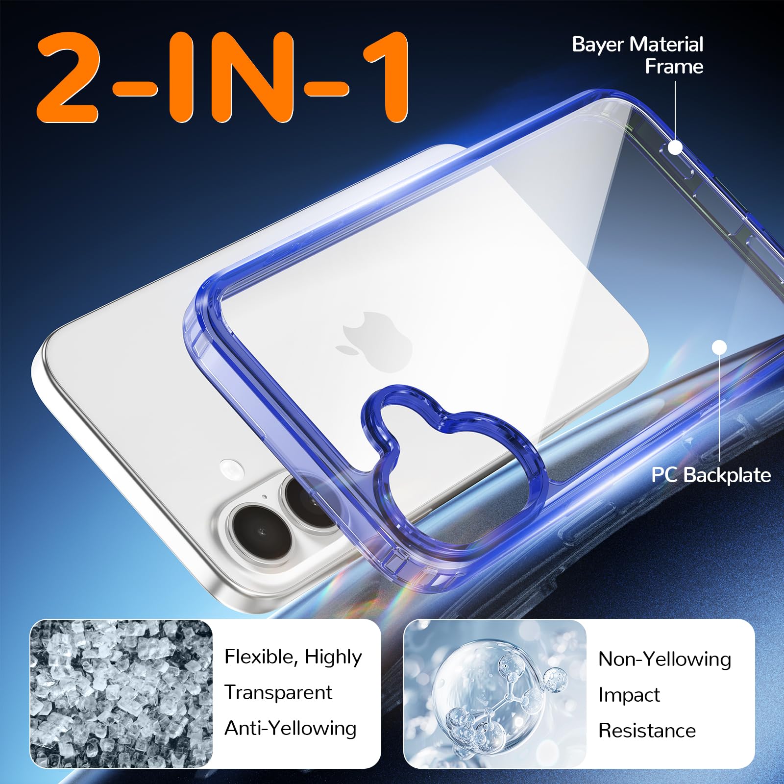 Clear Case for iPhone 15, Ultra Thin, Shockproof TPU Cover, Anti-Yellowing, Crystal Clear, Phone Case for Apple iPhone 15 - Clear — view 213