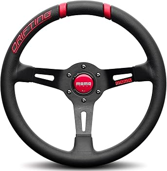 Amazon.com: Momo DRF33BK1R Drifting Red 330 mm Leather