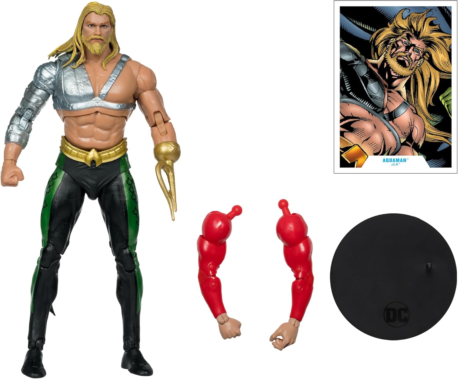 McFarlane Toys - DC Multiverse Aquaman (JLA) 7in Build-A Figure - Style may vary