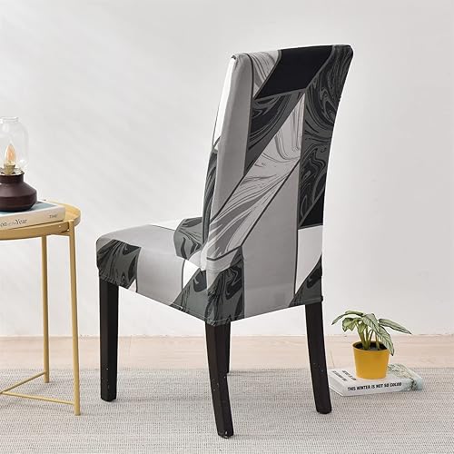 Miniatura 4 de Juego de 6 fundas para sillas de comedor, fundas elásticas para sillas Parsons, extraíbles y lavables de elastano, para hotel, oficina, ceremonia,