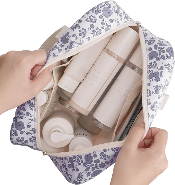 Narwey Narwey Toiletry Bag, Large Toiletry Bags for Women, Full Size Wash Bag Women, Large Makeup Bag with Handles, Portable Toiletries Bag for Travel, Make up Cosmetic Organizer for Essentials in use