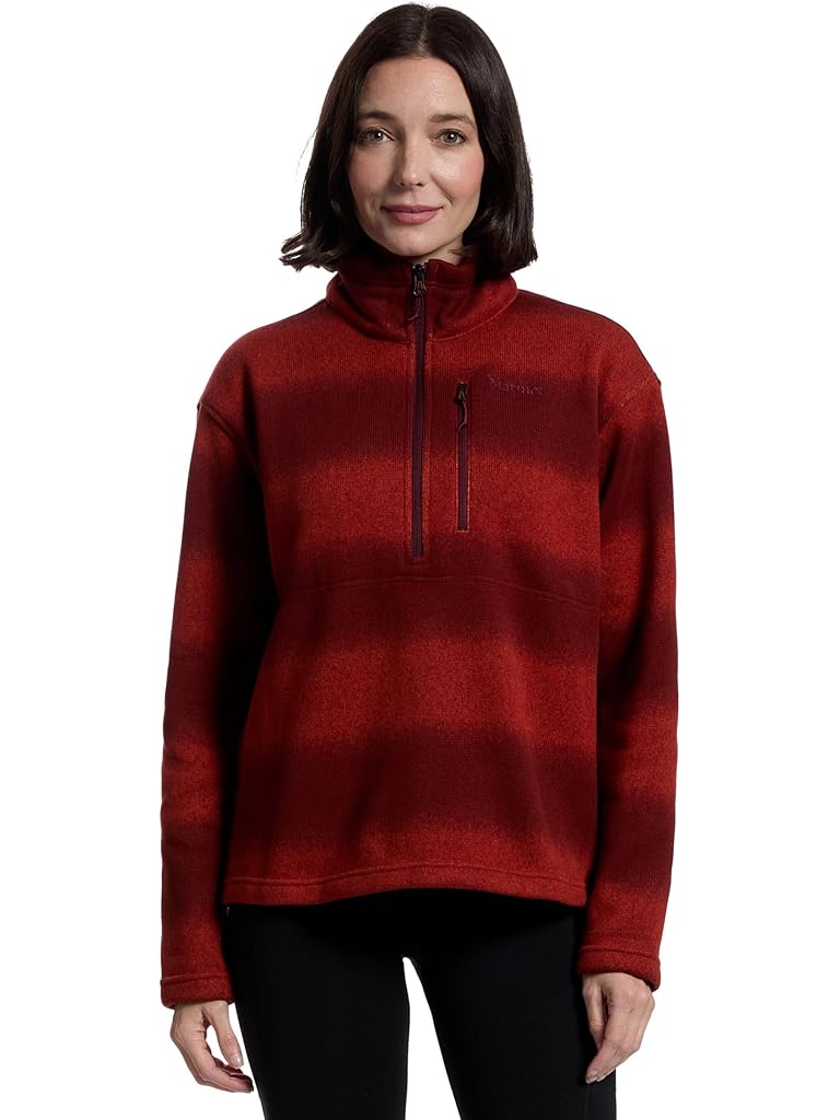 Red Marmot Heavyweight Drop Line Printed 1/2 Zip