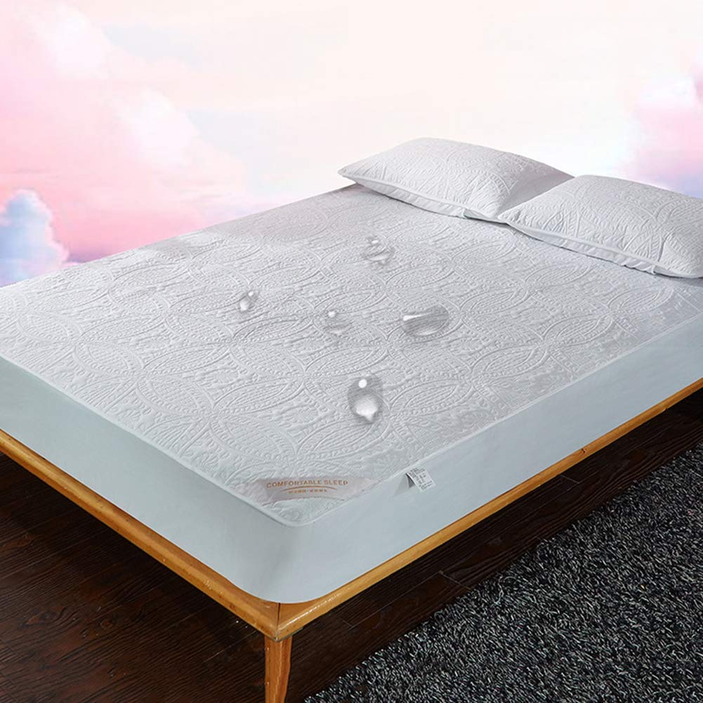 WYJHNL Queen matrasbeschermer waterdicht gewatteerd passend matrasbeschermer met ademend katoen binnenkant kern 40,6 cm diepe zak premium matras topper