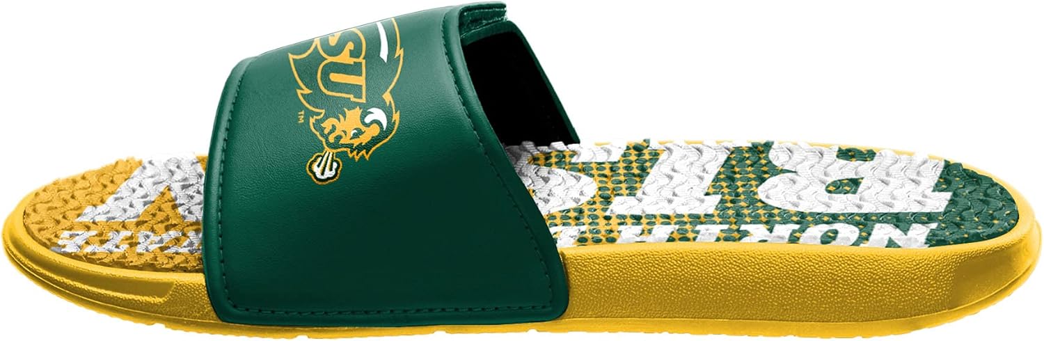 FOCO North Dakota State Bison NCAA Mens Gradient Wordmark Gel Slide - S - Image 4