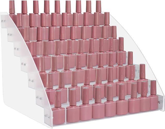 Nail Polish Organizer, DSVENROLY 84 Bottles of 7 Layers Professional Acrylic Nail Polish Display Rack, Eyeglass Storage Essential Oils Holder for Ink, Cosmetic Dropper Bottle (7Tiers)