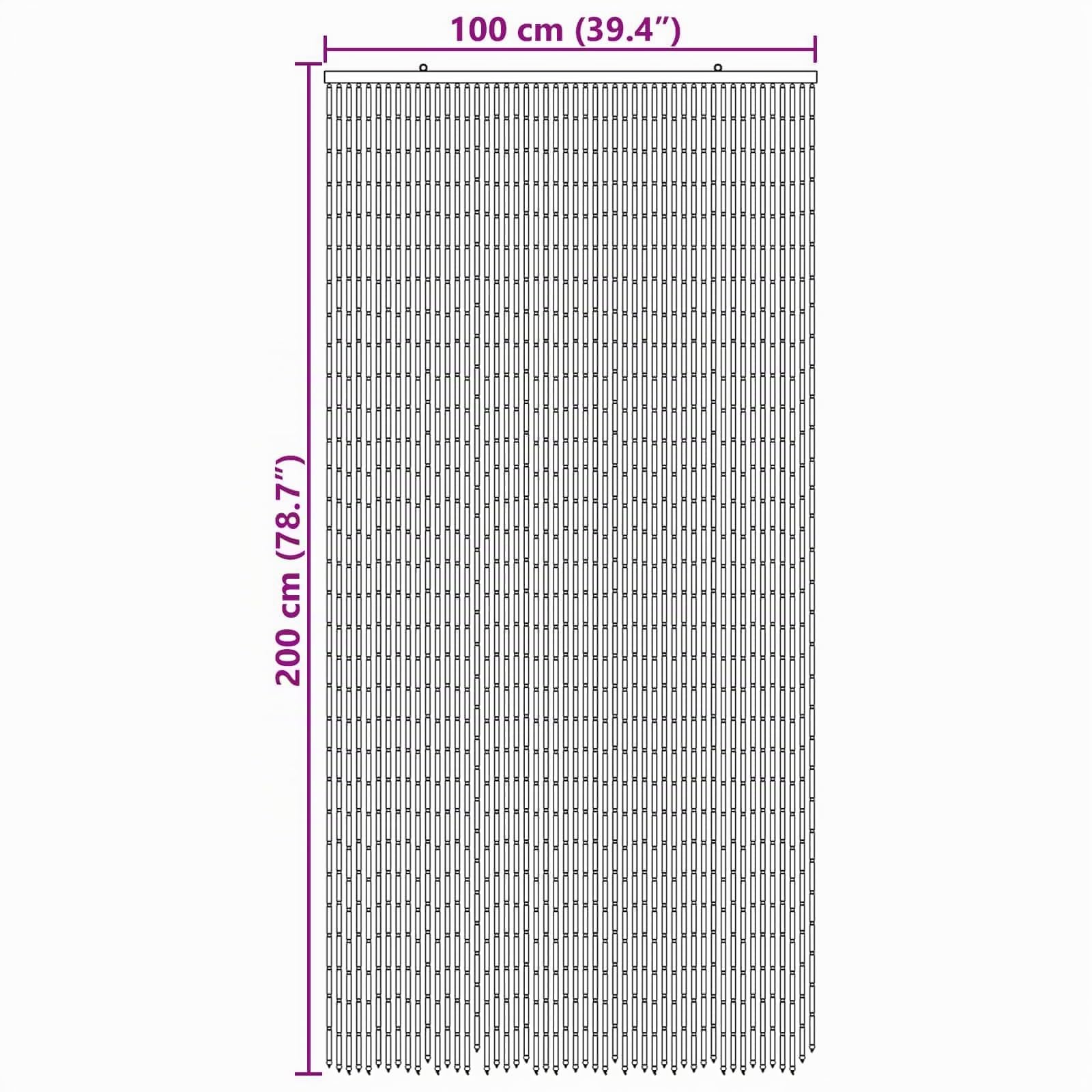 vidaXL Insektentürvorhang Mehrfarbig 100 x 200 cm Bambus