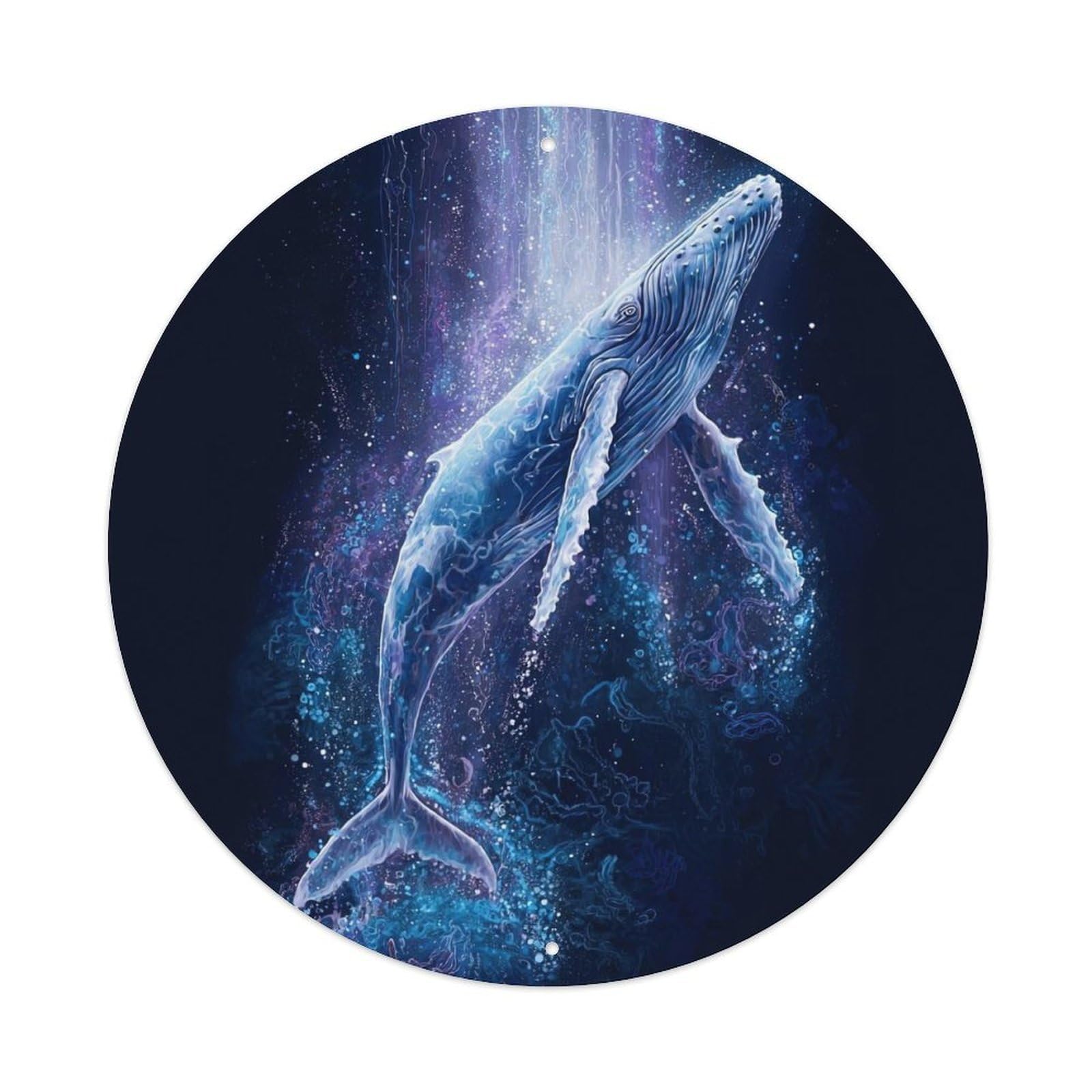 Cwbufd Vintage Style Marine Animals Humpback Whale Fantasy Ocean Life Underwater Mystical Vintage Metal Tin Sign Plaque Wall Decor For Cafe, Club Bar, Office, Garden Metal Poster 8X8inch
