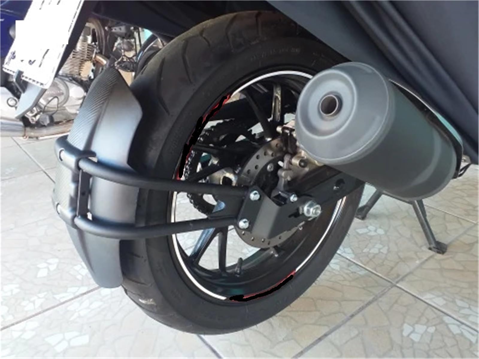 Adatto per Honda NC750 X/D per Kawasaki Parafango paraspruzzi Protezione ruota Hugger posteriore protezione forcella