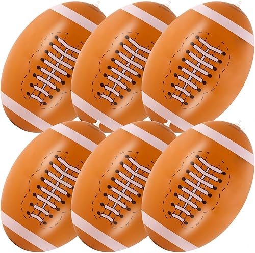 6 pelotas de fútbol inflables gigantes, pelotas de fútbol inflables de 16 pulgadas, pelotas de playa de verano, accesorios de juegos deportivos para