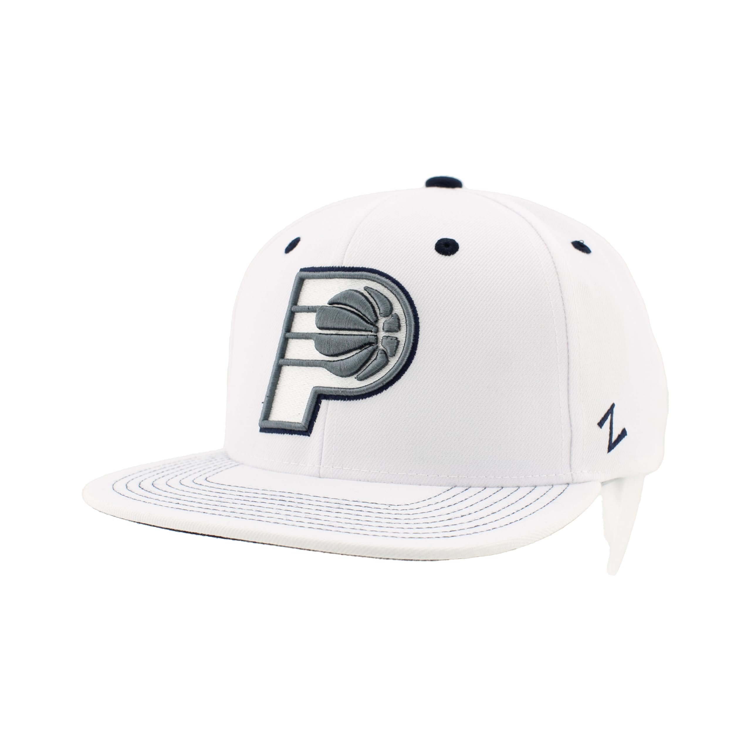 ZHATS NBA Officially Licensed Adjustable Snapback Hat Flat Bill Z11 Pop White