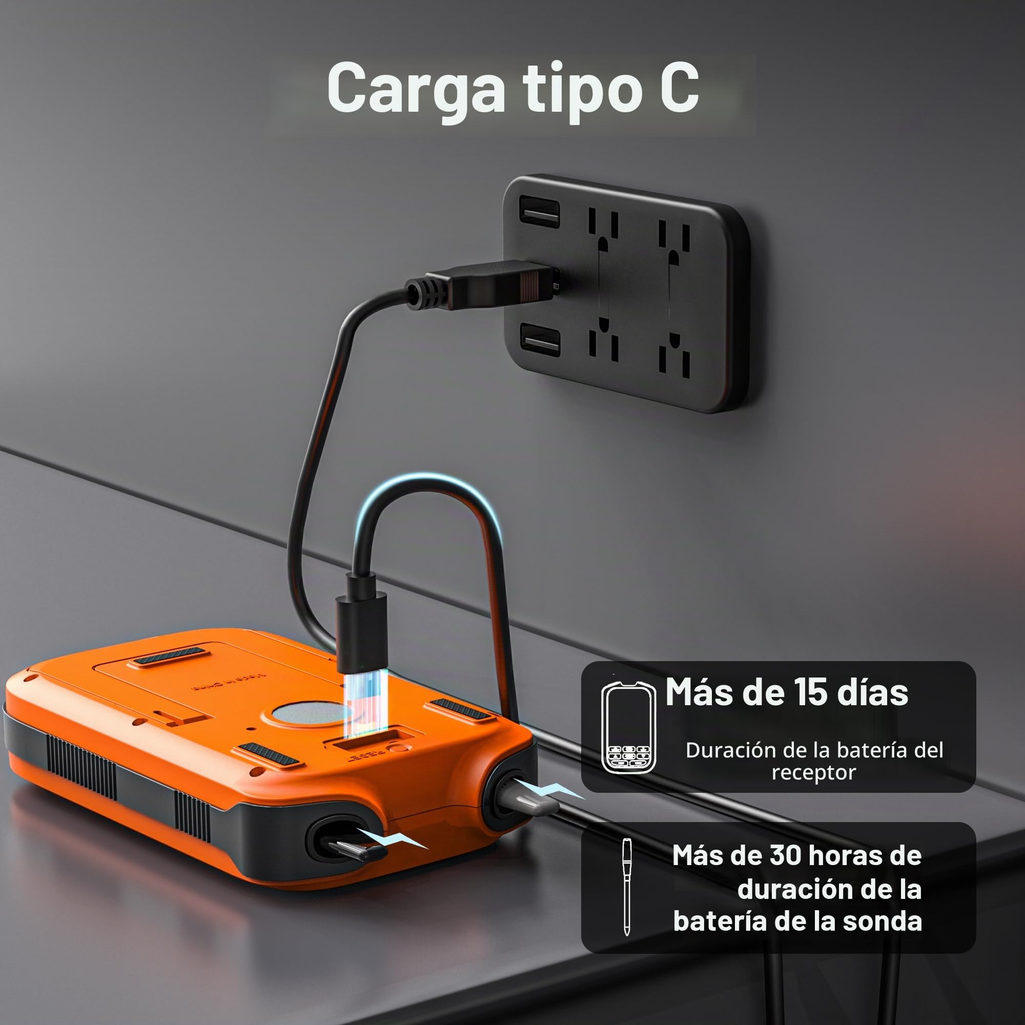 ThermoPro Termómetro inalámbrico para carne TempSpike XR hasta 300 m, con 2 sondas ultradelgadas para carne, termómetro digital inteligente para carne inalámbrico