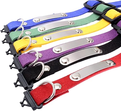 Miniatura 2 de Yonsbox Collares de gato antiestrangulación personalizados con campana, de liberación rápida, grabado personalizado, con etiqueta de nombre,