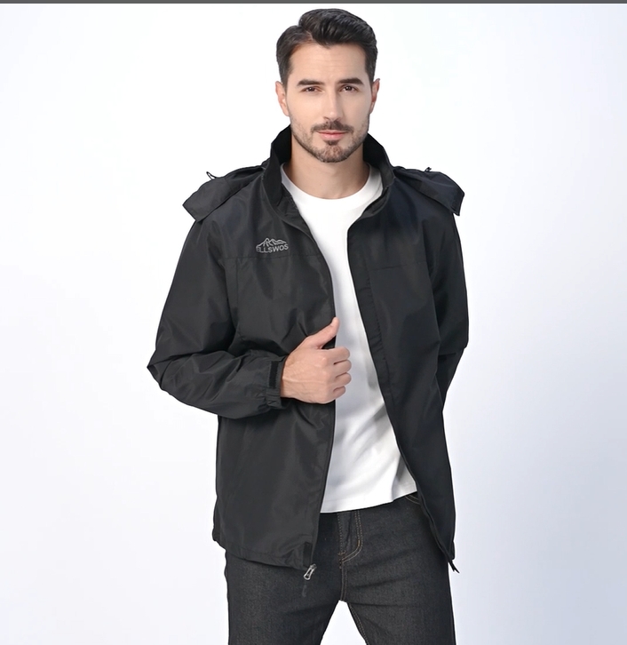ELNATH エレナス　スノボウェア　Jett Jacket BLACK Amazon.com: ELLSWOS Men's Lightweight Waterproof Rain Jacket with