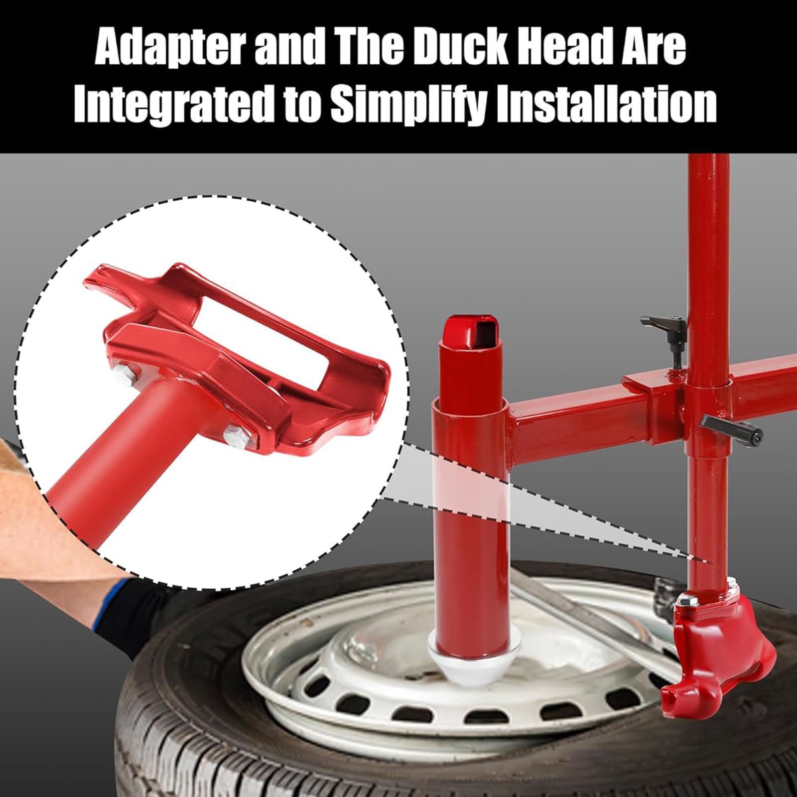 Maniglia estesa Sistemi di Leva Strumenti Pesanti Strumento Smontagomme in acciaio Adattatori testa d'anatra aggiornati Per Veicoli Moto Lungo Servizio Tire Bead Breaker Con Duck Head