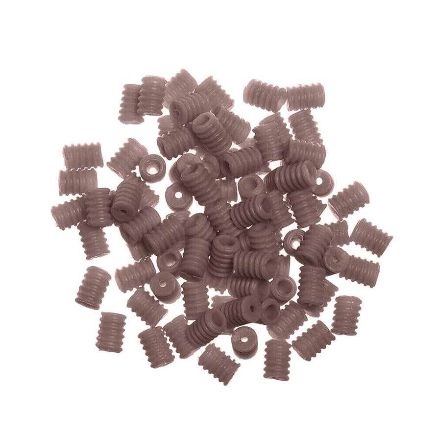 Fermacavi Silicone Regolabile 9x6.5mm - 10 Pezzi Marrone Per Lacci E Cordini