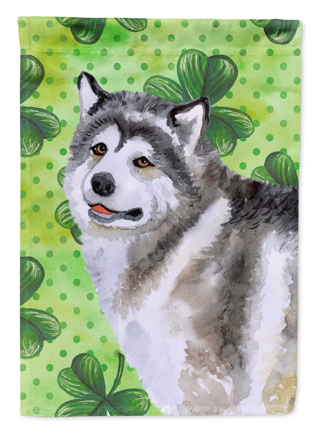 Toile extérieure Saint Patrick Malamute d'Alaska pour décorer le jardin au printemps
