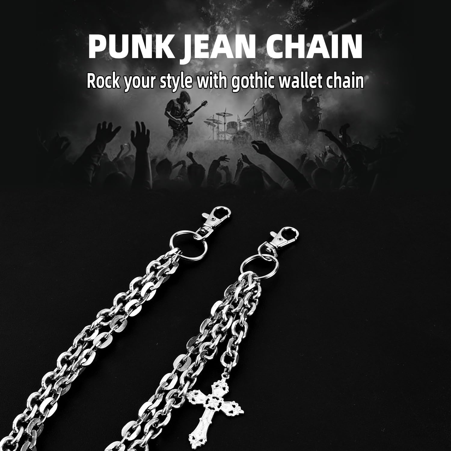 Pants Chain&Wallet Chain for Men Women,Gothic Hip Hop Rapper Style Accessory for Jean,Pocket,Belt - Image 5