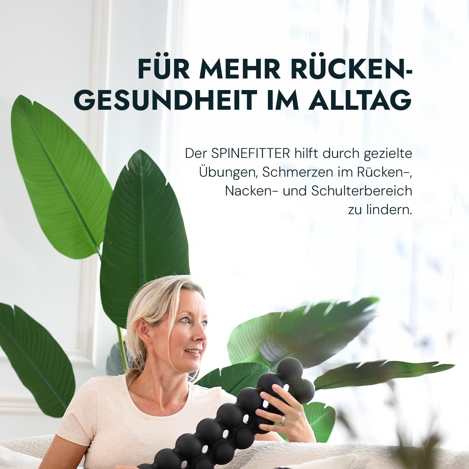 SPINEFITTER by SISSEL® Anthrazit | Massagegerät für Rücken & Balance | Rückentrainer löst Verspannungen & Blockaden | Ideal zu Pilates und Yoga | Zur Entspannung der Wirbelsäule |Für Zuhause & Praxis