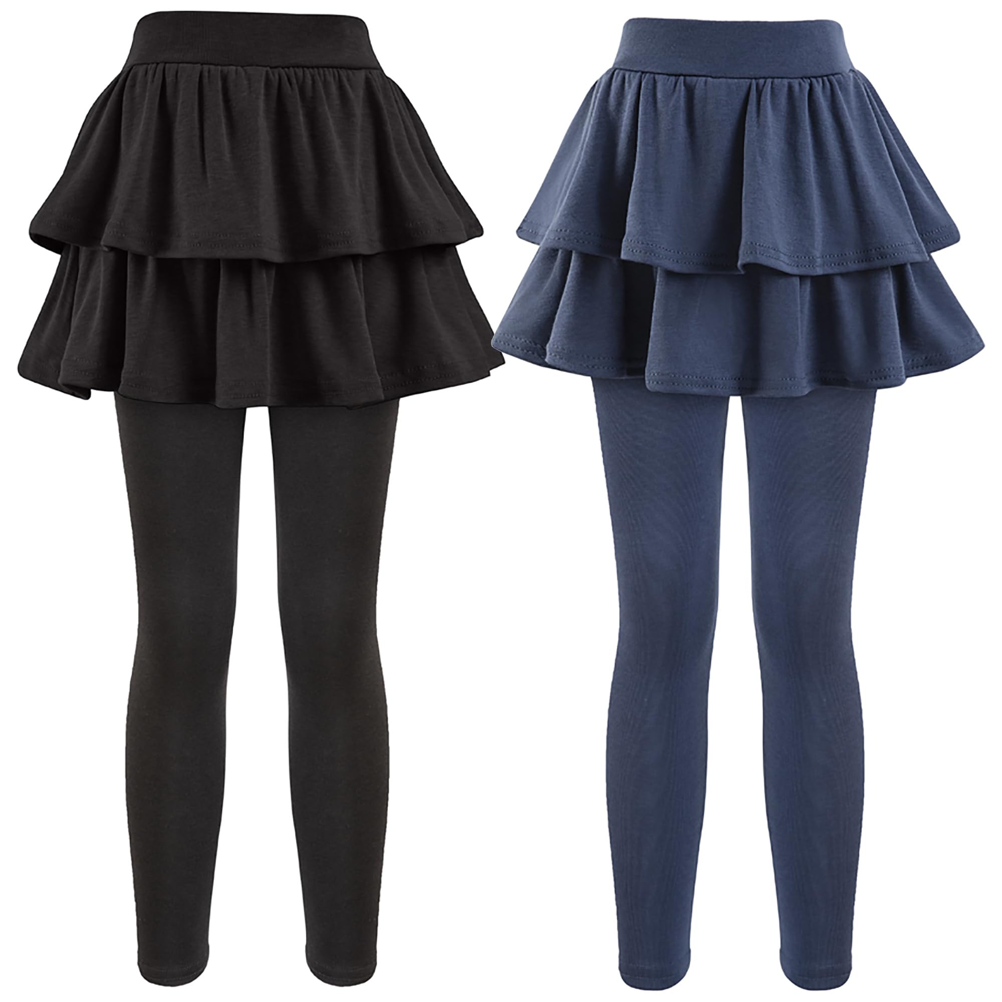 GUOWU - Leggings de Uniforme Escolar para niñas con Faldas elásticas cálidas 4-12 años
