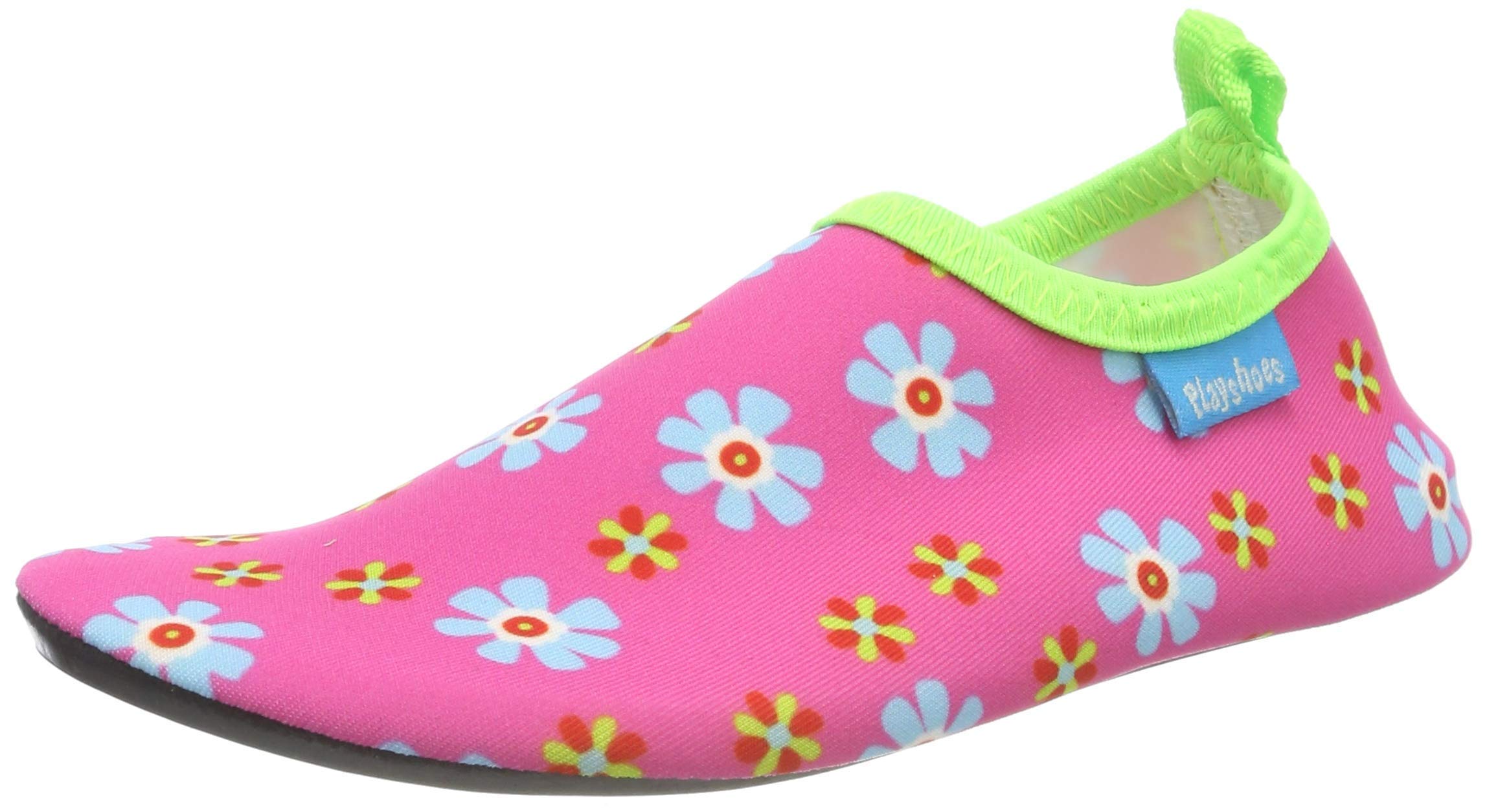 Playshoes Unisex Kinder Blumen Laufschuh, pink 18, 30/31 EU