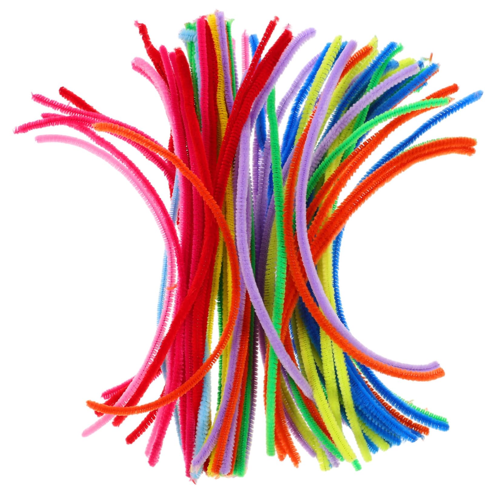 Hohopeti 100Pcs Chenille Stems Craft Supplies Twisting Sticks for DIY Projects Safe and Fun Handcraft Accessories for Adults Educational and Entertaining Crafting