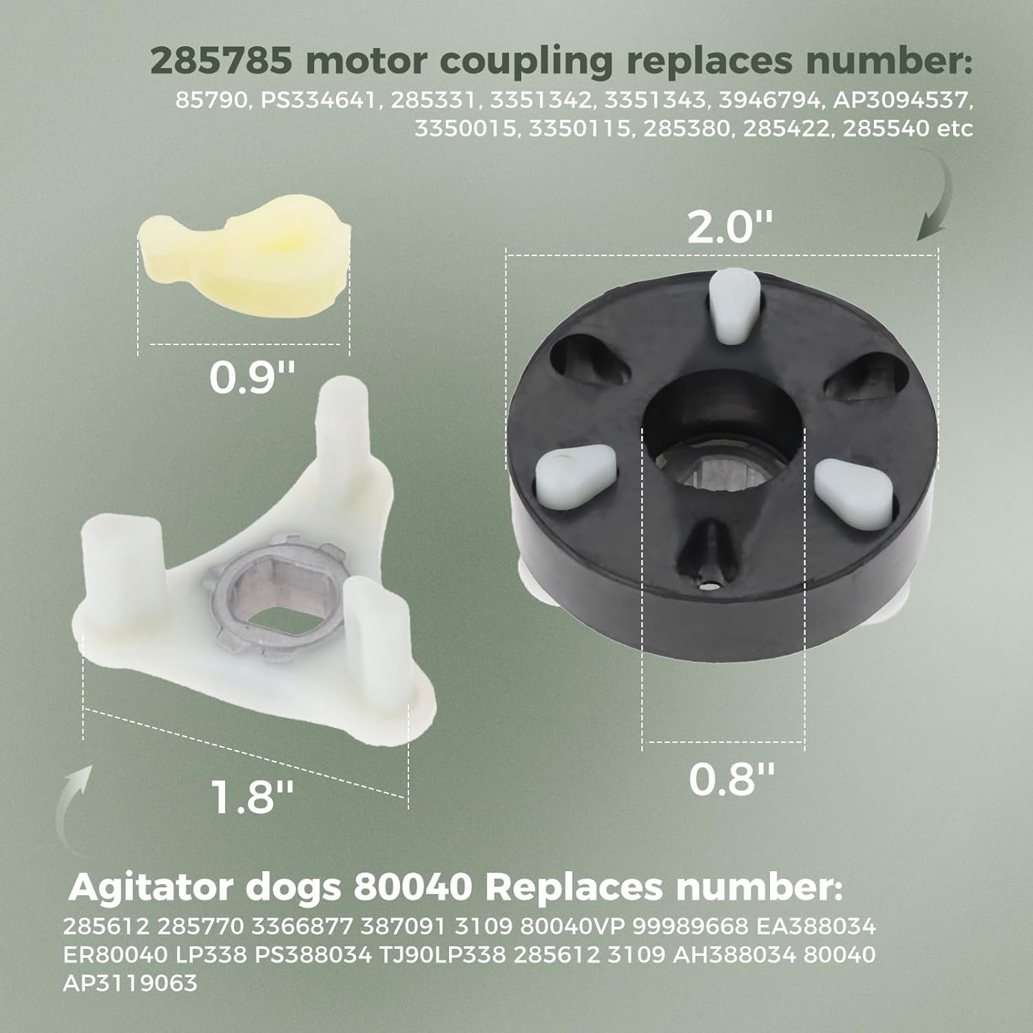 Kit Di Accoppiamento Motore 285753A Compatibile Con Lavatrice Whirlpool E Kenmore~p146687891 - Foto 4