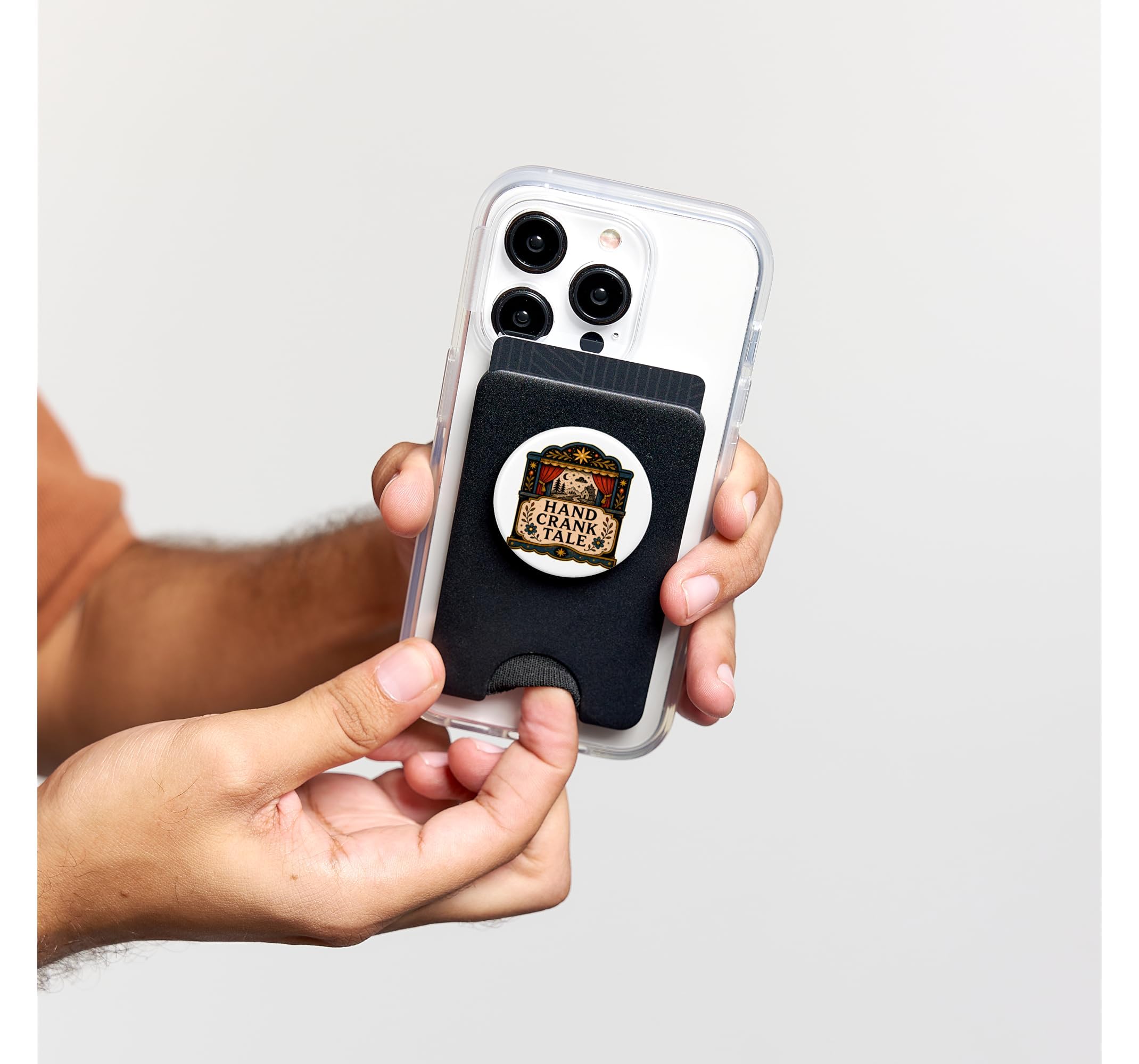 Hand Crank Tale Teatro Manivela Relato Popular PopSockets PopWallet para MagSafe