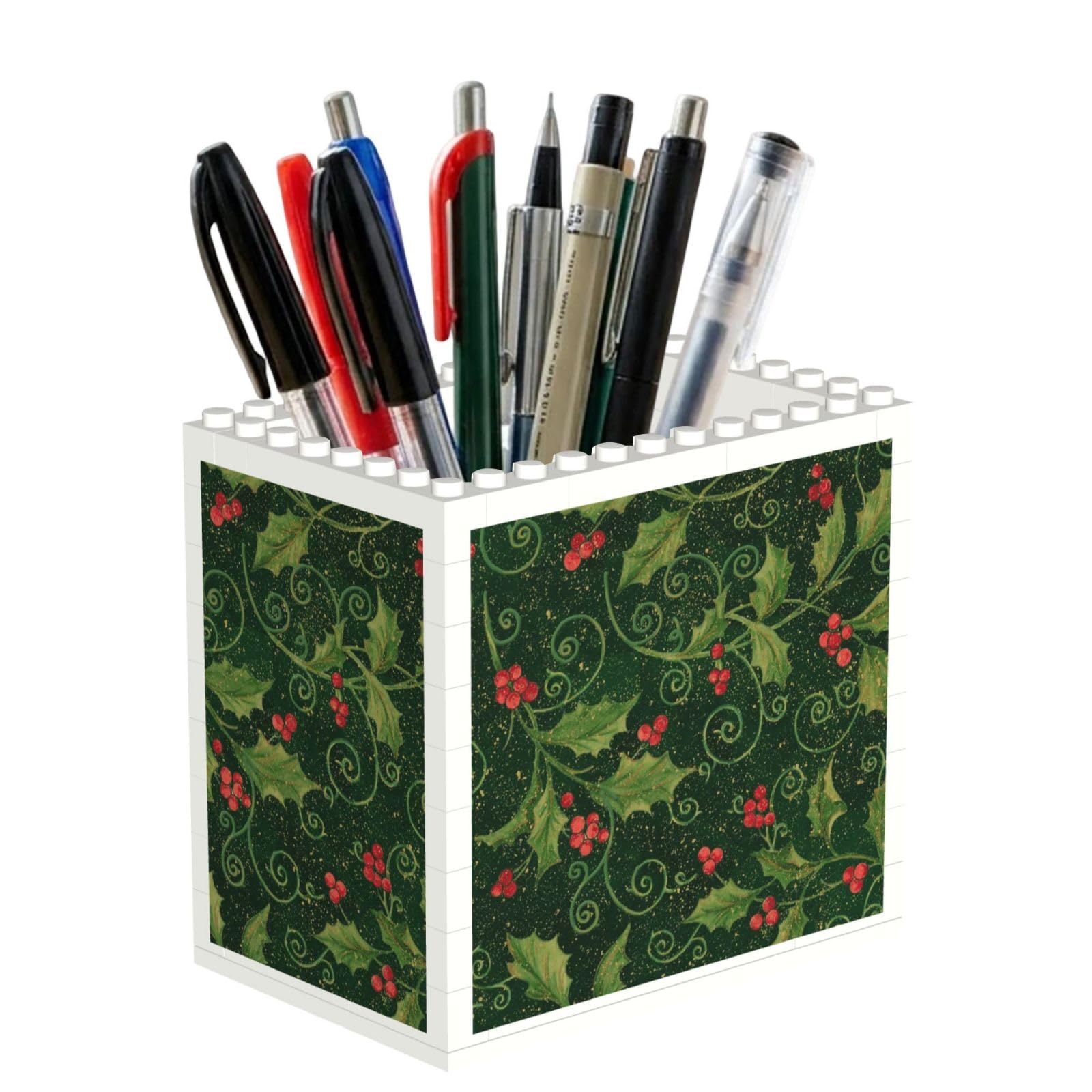 Poadnly Holly, Pen Pot Pencil Holder for Office Home School, Compact Desk Organiser for Office Stationery